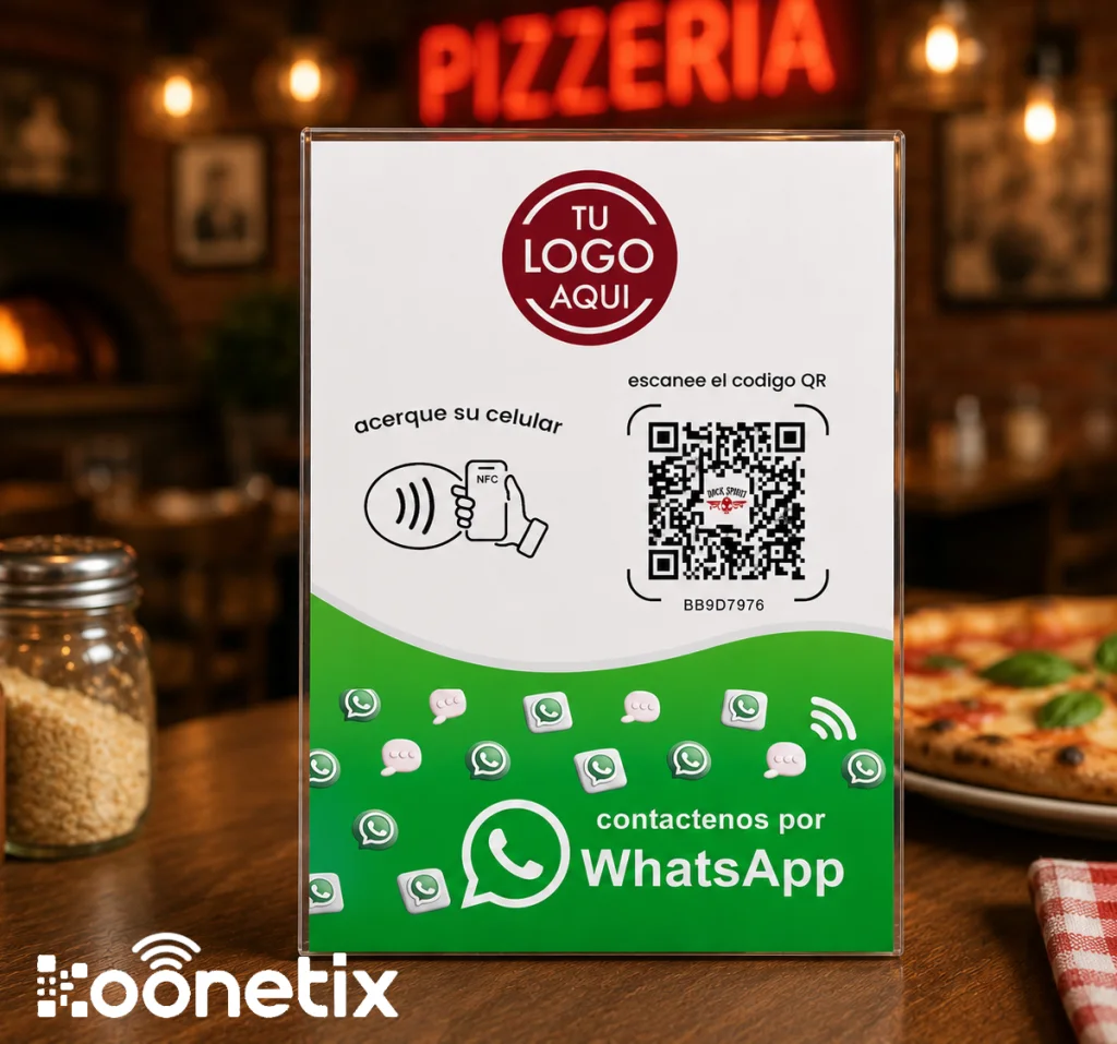 Recibe Más Mensajes – Cartel QR + NFC WhatsApp Personalizado